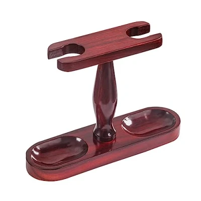 Image of LTEJUMQ Tobacco Pipe Stand Display Holder, Wooden Stands for Smoking Pipes, Rack Holder 2 Handmade From Solid Wood (Without pipe)