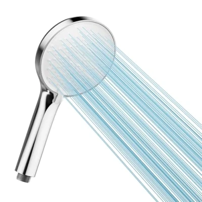 Image of Cobbe Shower Head, High Pressure Heads with 3 Modes, Water Saving Heads, Large Powerful Head for Low Pressure, Chrome/White
