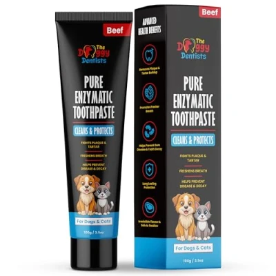 Image of Vet Strength Pure Enzymatic Pet Toothpaste Fights Plaque, Tartar &amp; Bad Breath Cat Dog Plaque Remover Freshener Use with Toothbrush