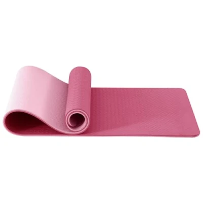 Image of Good Nite Yoga Mat Exercise Mats Workout Pilates Fitness for Women Men Non Slip Thick 10mm High Density Gymnastics with Carry Strap Tpe 183 x 61 1cm (Pink/Red Plum)