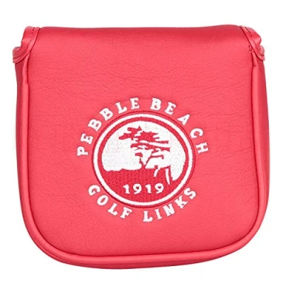 Image of HISTAR Pebble Beach Magnetic Closure Golf Square Mallet Shaped Putter Cover for Scotty Cameron (Red)