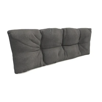 Image of POKAR Euro Pallet Quilted Pillow 1x Back Cushion 120 x 40cm, Garden Pillows, Sofa Bench Furniture, Patio, Without Pallets, Grey