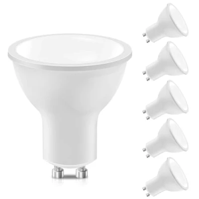 Image of STANBOW GU10 LED Cool White, 5 W 400 lm Bulb, 6000 K White Light Bulb (Replaces 40 Halogen Bulb), 120 Beam Angle Reflector Lamps, Pack of 6