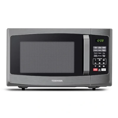 Image of Toshiba 800w 23L Microwave Oven with Digital Display, Auto Defrost, One touch Express Cook 6 Pre Programmed Cook, and Easy Clean Black ML EM23P(BS)