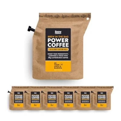 Image of Extra Strong Highly Caffeinated Ground Coffee 7 Coffeebrewers with Natural Brew &amp; Enjoy Anytime, Anywhere Power for Camping, Athletes Gamers