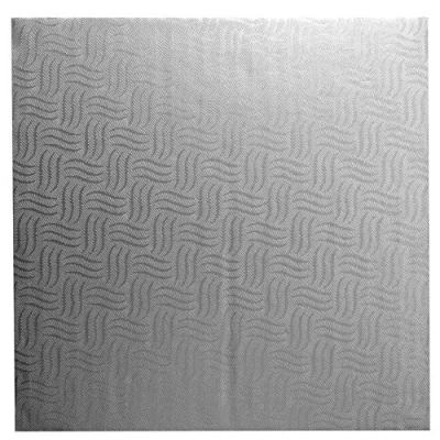 Image of Pack of 6 Mason Cash Silver Square 20cm 8&quot; 12 mm Thick Cake Boards Base Drum