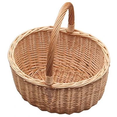Image of Red Hamper Jumbo Buff Hollander Shopping Basket, Wicker, Brown, 36 x 46 21 cm