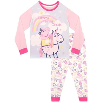 Image of Peppa Pig Girls Pyjamas Pink 3 4 Years