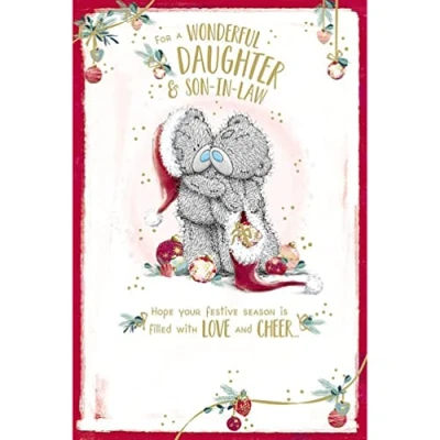 Image of Me To You Bear Daughter &amp; Son In Law Christmas Card