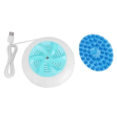 Image of USB Ultrasonic Automatic Washing Machine Mini Travel Portable Laundry Cleaning Multifunctional Household Turbo Washer(Green)