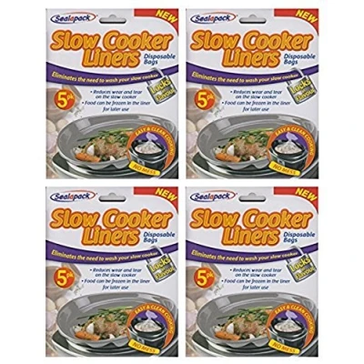 Image of 20 Sealapack Slow Cooker Liners Cooking Bags 4 x 5 Pack For Round &amp; Oval Cookers