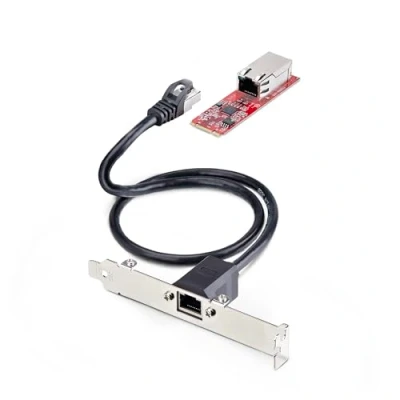 Image of StarTech.com 1 Port 2.5GbE 2280 M.2 Network Card, NBASE T PCIe Ethernet, Intel I225 V, Multi Gigabit, SFF/Desktop PC LAN Card