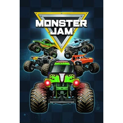 Image of Monster Jam Fleece Blanket Grave Digger, Max D, Megalodon, Dragon &amp; El Toro Loco Design Bed Throw Super Soft 100 x 150cm