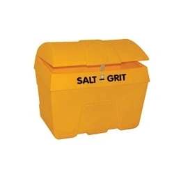 Image of Slingsby Heavy Duty Salt and Grit Bin with Hasp Yellow 400L