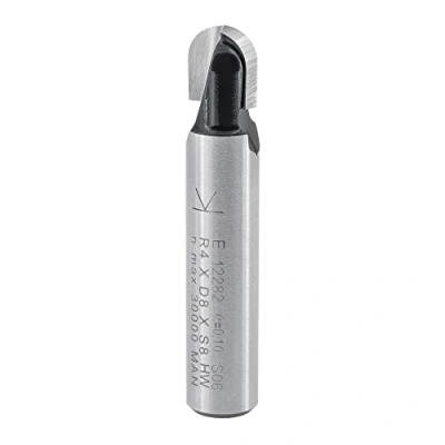 Image of ENT 12282 Cove Cutter, Shank (S) 8 mm, Radius (R) 4 Diameter (D) NL SL 32 Carbide Tungsten, Woodworking, Router