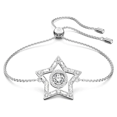 Image of Swarovski Star Bracelet, White Dancing Stones in a Rhodium Plated Setting, from the Stella Collection
