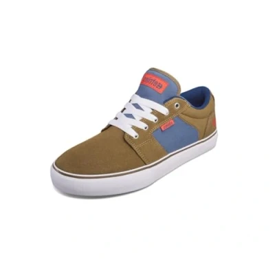 Image of Etnies Men&#039;s Barge LS Skate Shoe, Brown/Blue, 12 UK