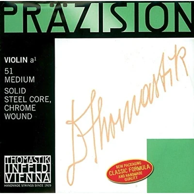 Image of Thomastik Saiten für Violine Präzision Stahl Vollkern, Satz 4/4 Mittel mit E verzinnt