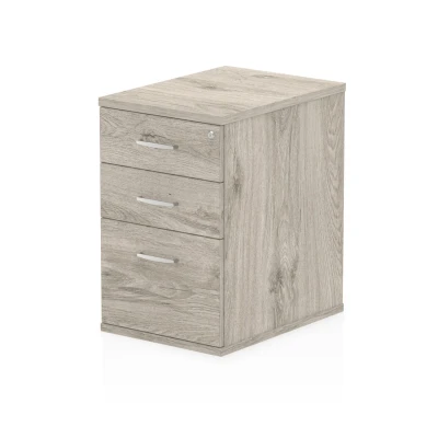 Image of Impulse 600mm Deep Desk High Pedestal Grey Oak