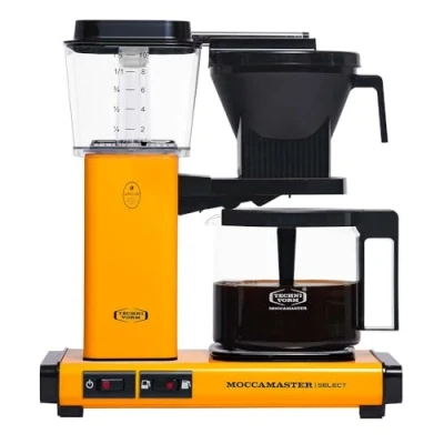 Image of Moccamaster KBG Select, Coffee Machine, Filter Coffee, Yellow Pepper, UK Plug, 1.25 Liters