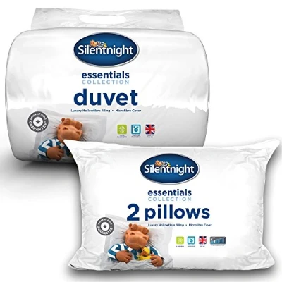 Image of Silentnight Hollowfibre 10.5 Tog Duvet &amp; Pillow Pair (Double)