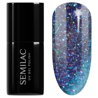 Image of Semilac 826 Virtual Blue UV Gel Polish 7ml