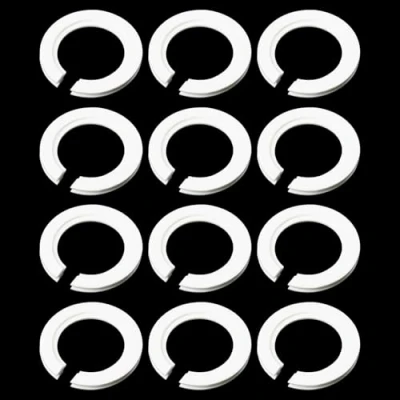 Image of WOLMIK E27 to E14 Lampshade Reducer Ring, 12 Pack Plastic Lamp Shade Ring Converter, Adapter Rings, Light Converter Washer 42mm 29mm Screw Fitting Adapter, White