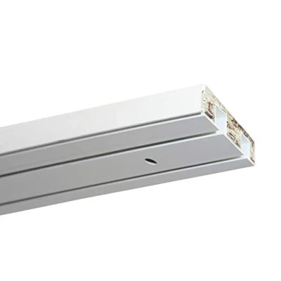 Image of GARDINIA GE2 Curtain Rail with Panel Mounting, 2 Track, Plastic, 150 cm, White