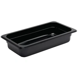 Image of Vogue Polycarbonate 1/3 Gastronorm Container 65mm Black