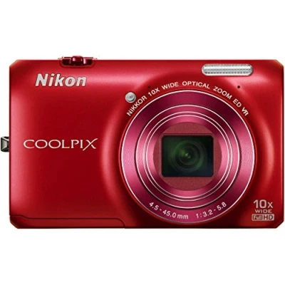 Image of Nikon Coolpix S6300 Compact Digital Camera 16 Megapixels 2.7 Inch Screen 10x Optical Zoom Red (Renewed)