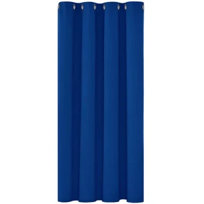 Image of Deconovo Solid Curtain Blackout Material Eyelet Thermal Insulated Ring Top for Bedroom 52&quot;x 54&quot; Royal Blue 1 PANEL