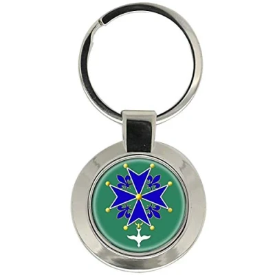 Image of Giftshop UK Huguenot Cross Christian Key Ring
