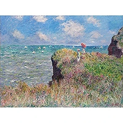 Image of Fine Art Prints Claude Monet Cliff Walk At Pourville Unframed Wall Print Poster Home Decor Premium,16 x 12 inches