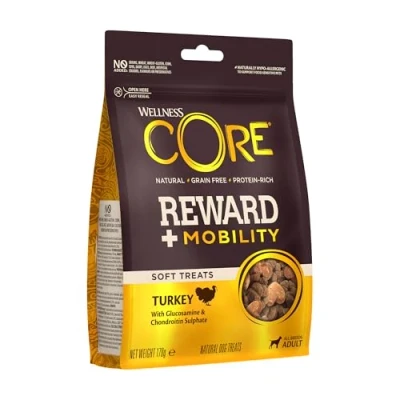 Image of Wellness CORE Reward+ Treats Turkey, Supports Your Dog&#039;&#039;s Mobility, Soft Grain Free Dog Treats, 170g