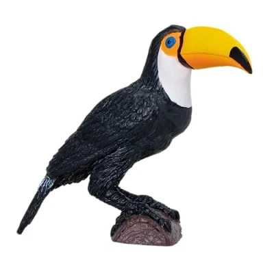 Image of MOJO Toucan Bird Wildlife Animal Avian Model Toy Figure for Play and Collection.