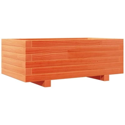 Image of vidaXL Garden Planter Wax Brown 70x40x26.5 cm Solid Wood Pine