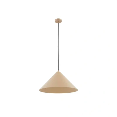 Image of Lindby Clarine pendant light, beige, Ø 50 cm, metal