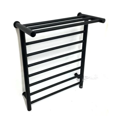 Image of Manissa Chester Electric Black Towel Wamer H660mm x W550mm Rail Bathroom Heater Heated