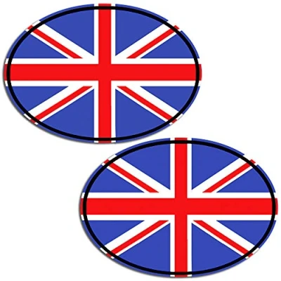 Image of Biomar Labs® 2 x Vinyl Stickers Decals UK Union Jack National England United Kingdom Flag Car Motorcycle Helmet B 198