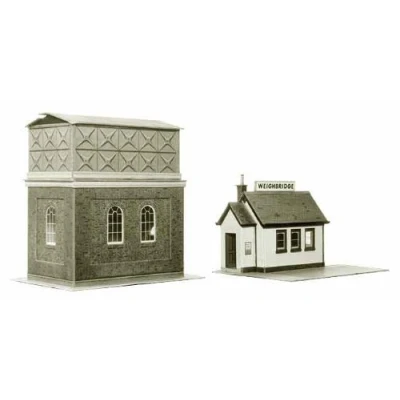 Image of Superquick Water Tower &amp; Weighbridge 1/72 OO/HO Card Model Kit by
