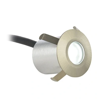 Image of LITECRAFT Decking Plinth Recessed Light Daylight White LED Satin Nickel