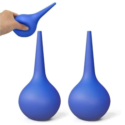 Image of KMOCEPLY Rubber Suction Ear Syringe Bulb Hand Squeeze Washing Earwax Remover Cleaning Ball Vacuum Wax Removal (3 Pack)