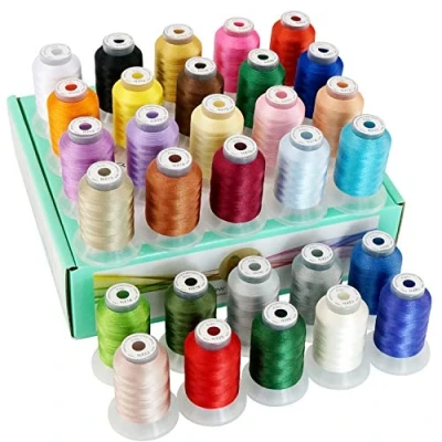 Image of New brothread 30 Janome Colours Polyester Machine Embroidery Thread Kit 500M Each Spool Assortment 1
