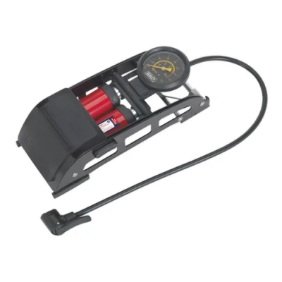 Image of Sealey Foot Pump Twin Barrel