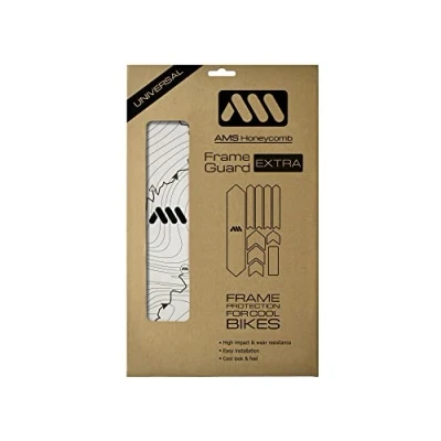 Image of All Mountain Style AMS High Impact Frame Guard Extra Protects your bike from scratches and dings, Tracks White