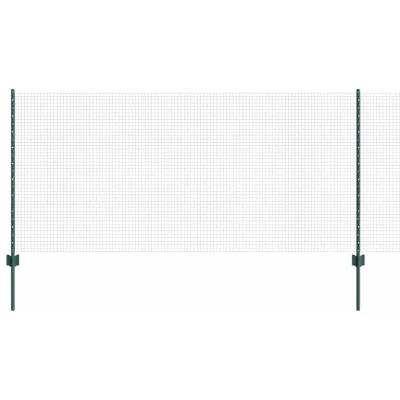 Image of vidaXL Garden Fence Set of 2 Green Steel Medium Durable