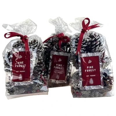 Image of Christmas Pot Pourri Fragrance Bags Pine Forest Set of 3