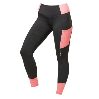 Image of Dublin Girls Power Performance Mid Rise Colour Block Tights Coral
