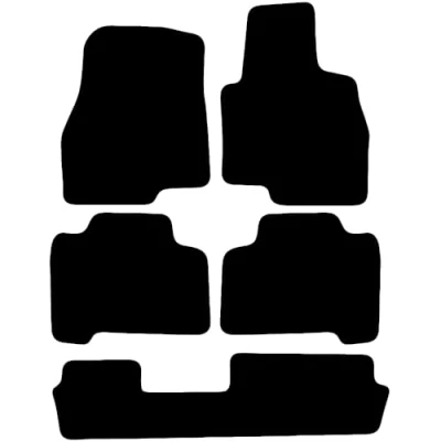 Image of Carsio Carpet Car Mats For Mitsubishi Grandis 2004 2008 Tailored Fit Floor Mat Set Complete Accessory Black Custom Fitted All Weather, Anti Slip Backing &amp; Trim