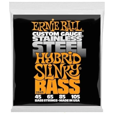 Image of Ernie Ball P02843 Hybrid Slinky Stainless Steel Electric Bass Strings 45 105 Gauge